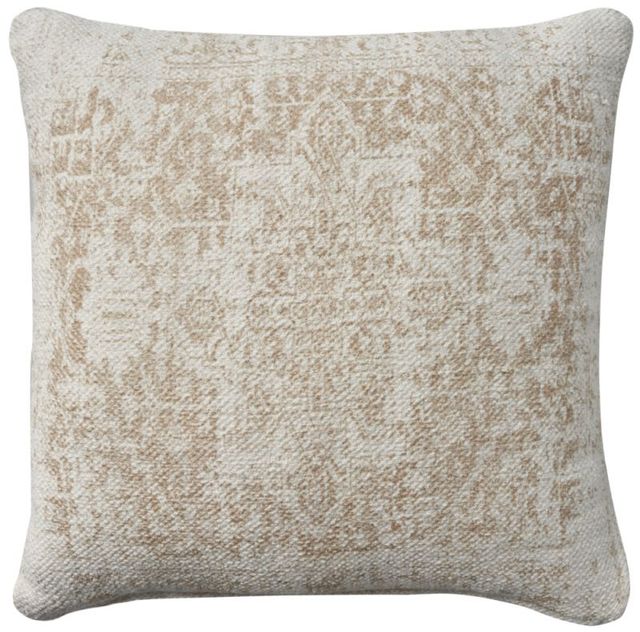 Nourison Home™ Mina Victory Beige/Ivory 20" x 20" Indoor Throw Pillow-0