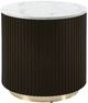 ACME Furniture Clayten White Marble Top End Table with Espresso Base-0
