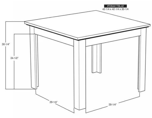 International Furniture Direct Loft Brown Grayish 42" Dining Table-2