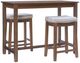 Linon Claridge 3-Piece Natural/Rustic Brown Counter Table Set-0