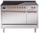 Ilve® Nostalgie II Series 48" Stainless Steel Pro Style Induction Range with Cooper Trim-0