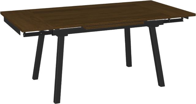 Amisco Customizable Lewis Walnut Veneer 48" Dining Table with Extension-1