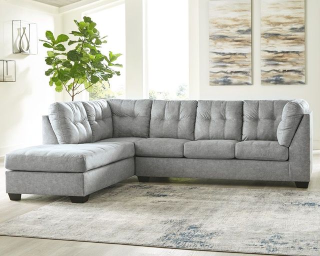 Benchcraft® Falkirk 2-Piece Steel Left-Arm Facing Full Sofa Sleeper Sectional and Chaise-4