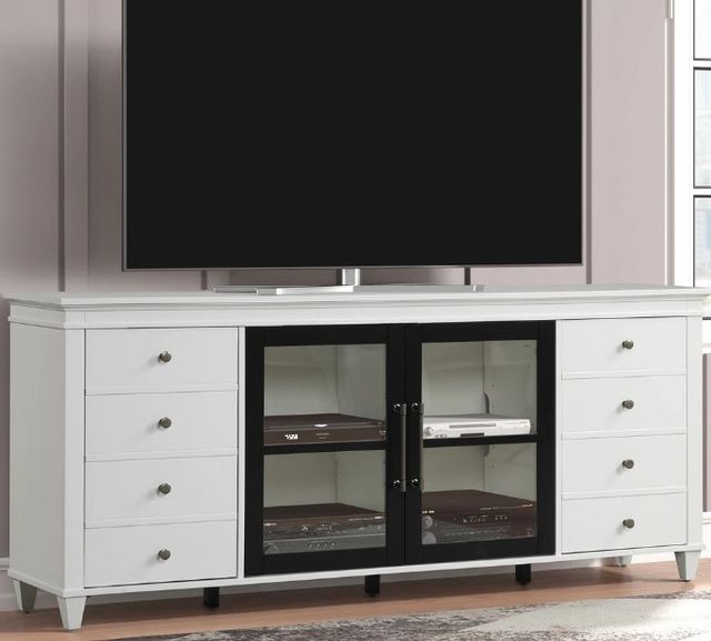 Parker House® Domino Black/Cottage White 84" Console-0