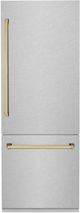 ZLINE Autograph Edition 30" 16.1 Cu. Ft. Satin Stainless Steel Built-In Bottom Freezer Refrigerator-0