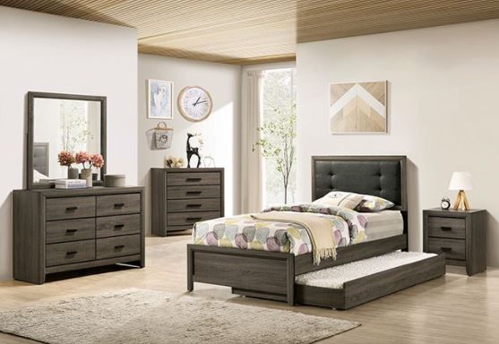Furniture of America® Roanne Charcoal Full Bed-2