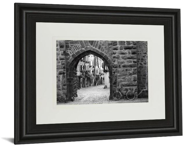 Classy Art Bicycle of Riquewihr by Monte Nagler Framed Print Wall Art-0