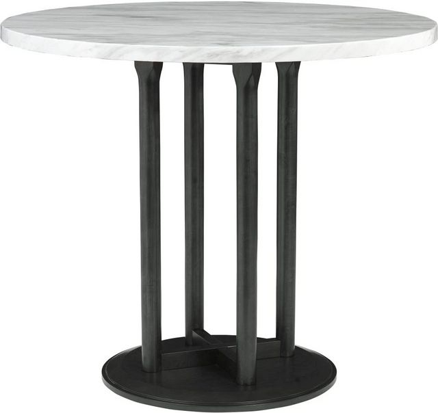 Signature Design by Ashley® Centiar White Counter Height Dining Table with Black Base-0