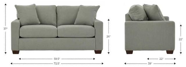 La-Z-Boy® Shiloh Ecru Apartment-Size Sofa-2