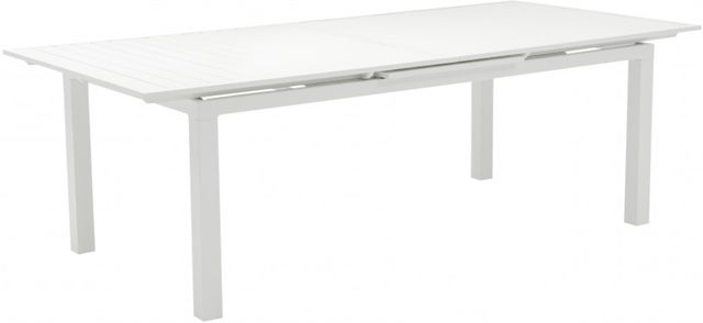 Meridian Furniture Maldives White Aluminum Outdoor Dining Table-0
