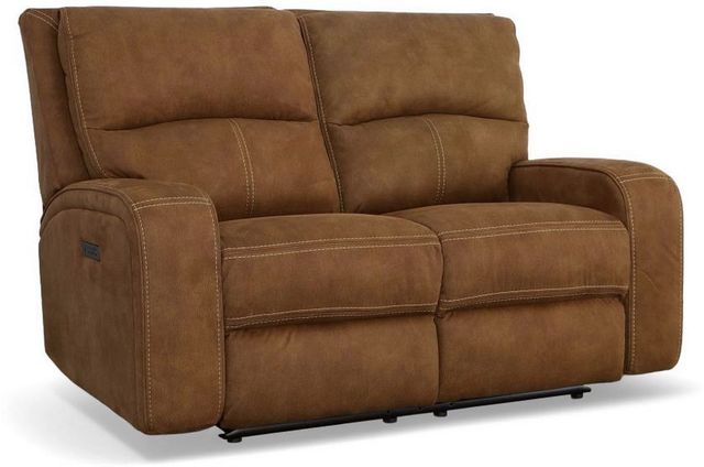 Flexsteel® Nirvana Saddle Power Reclining Loveseat with Power Headrests-0