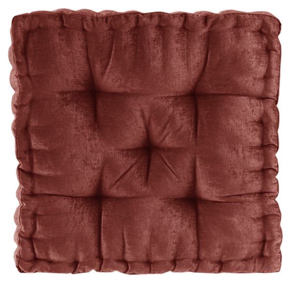 Olliix by Intelligent Design Azza Spice 20" x 20" Poly Chenille Square Floor Pillow Cushion-0