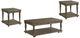 Elements International Kings Court 3-Piece Gray Occasional Table Set-0
