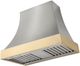 AGA Cascade 36" Stainless Steel Wall Mounted Range Hood  with Polished Brass Trim-0