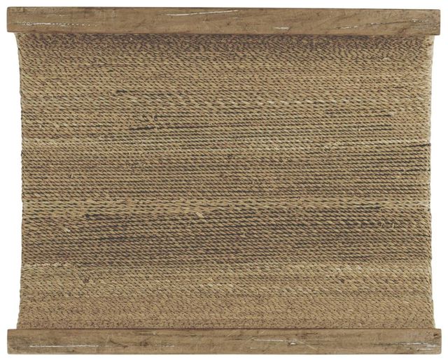 Hooker® Furniture Melange Lenny Glass Top Woven End Table with Brown Base-2