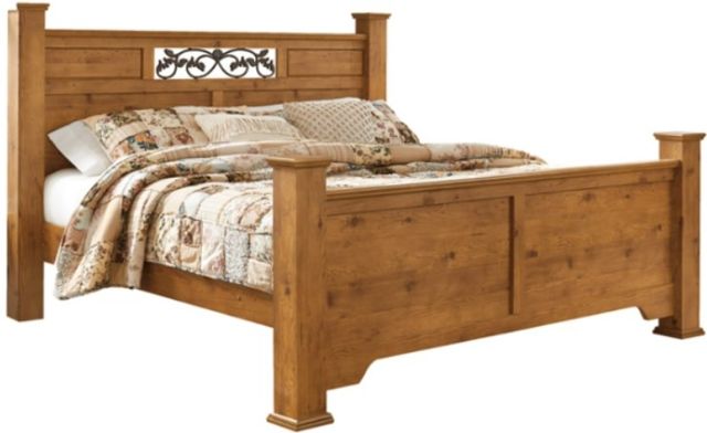 Signature Design by Ashley® Bittersweet 2-Piece Light Brown King Poster Bed Set-1