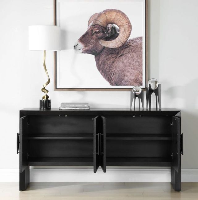 Uttermost® Williams Black 4-Door Cabinet-3