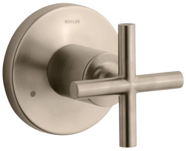 KOHLER® Purist® MasterShower® Vibrant Brushed Bronze Transfer Valve Trim with Cross Handle-0