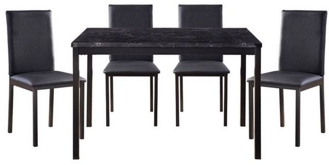 Mazin Furniture Tempe 5-Piece Black Dining Table Set-0