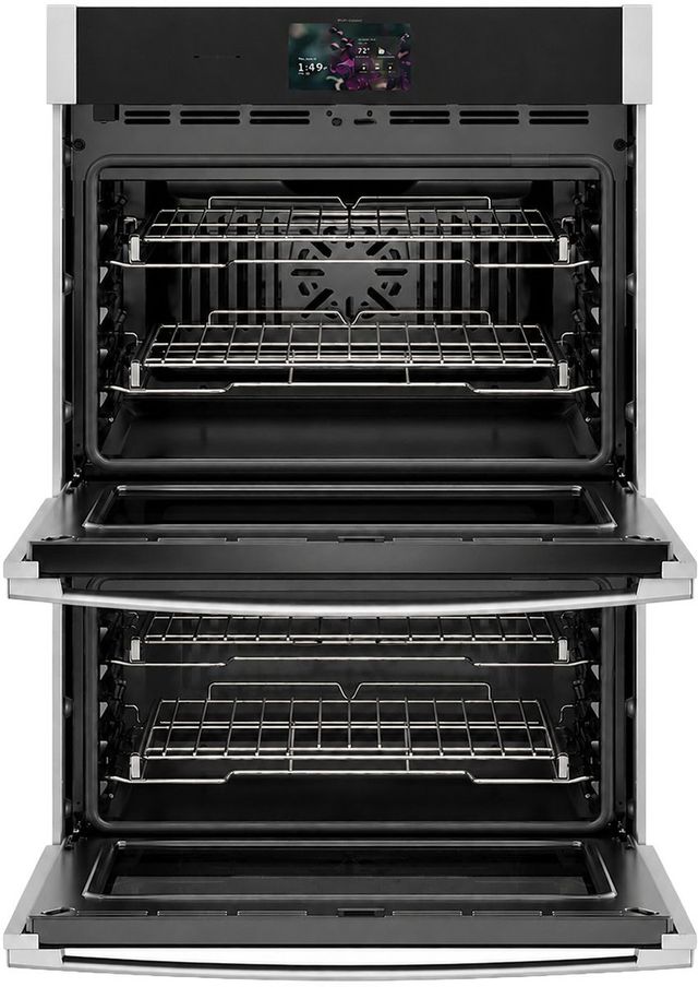 GE Profile™ 30" Stainless Steel Smart Double Electric Wall Oven with No Preheat Air Fry and Precision Cooking-1