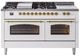 Ilve® Nostalgie II Series 60" White Pro Style Dual Fuel Range-1