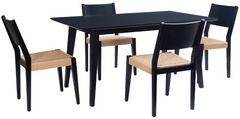 Powell® Cadence Cosgrove 5-Piece Black/Natural Dining Table Set