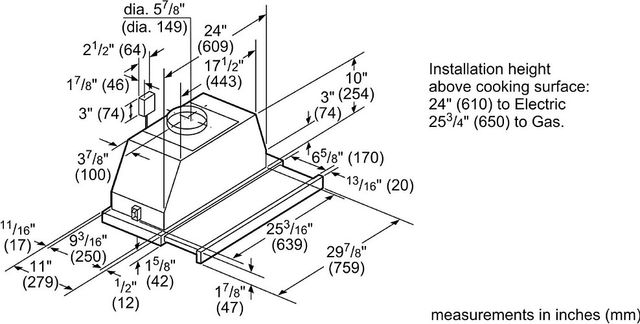 Bosch 500 Series 30" Stainless Steel Pull-Out Under Cabinet Range Hood-3
