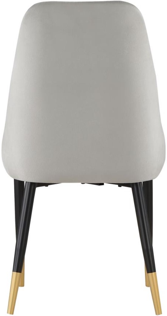 Coaster Gabrielle 2 Piece Black Grey Upholstered Dining Side Chair Set
