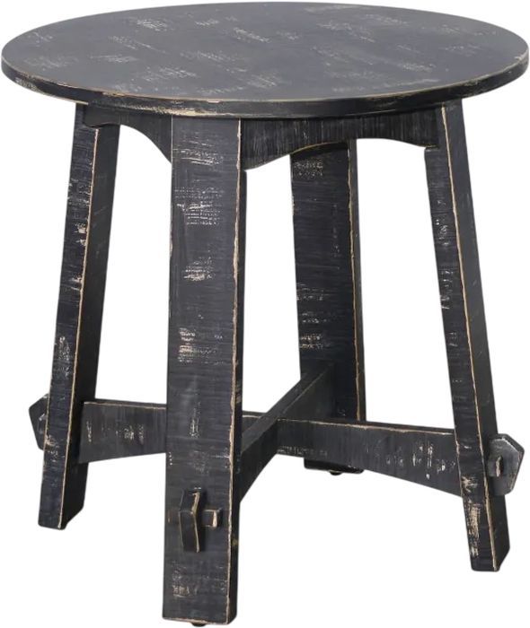 Sunny Designs™ Marina Black Sand Round End Table-0