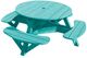 C R Plastics Turquoise Picnic Table-0