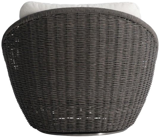 Bernhardt Santa Monica Bernhardt Exteriors Pebble/White Fabric/Woven Outdoor Swivel Chair-3