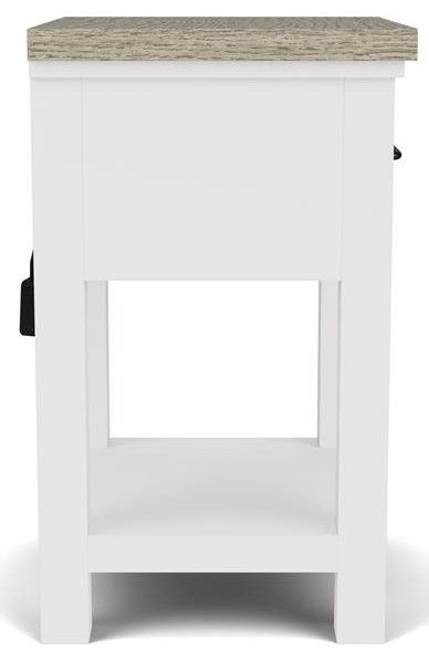 Riverside Furniture Cora Cloud/Fog 1-Drawer Nightstand-1