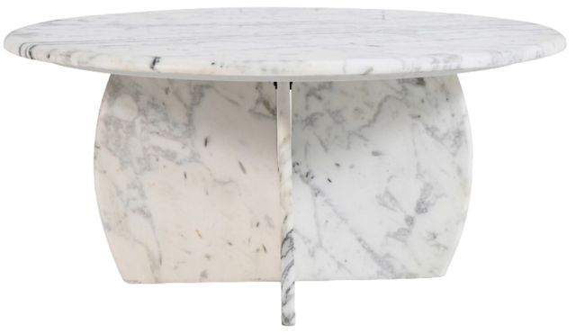 Meridian Furniture Formentera White Marble Coffee Table-0