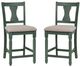 Powell® Willow Beige/Teal Counter Stool Set-0
