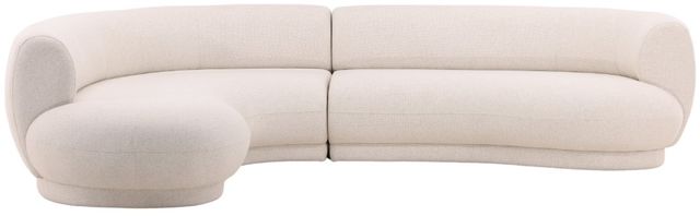 Dovetail Furniture Lake 2-Piece Frio Cream Left-Arm Facing Sofa Sectional and Chaise-1