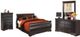 Signature Design by Ashley® Huey Vineyard 3-Piece Black Queen Sleigh Bed Set-0