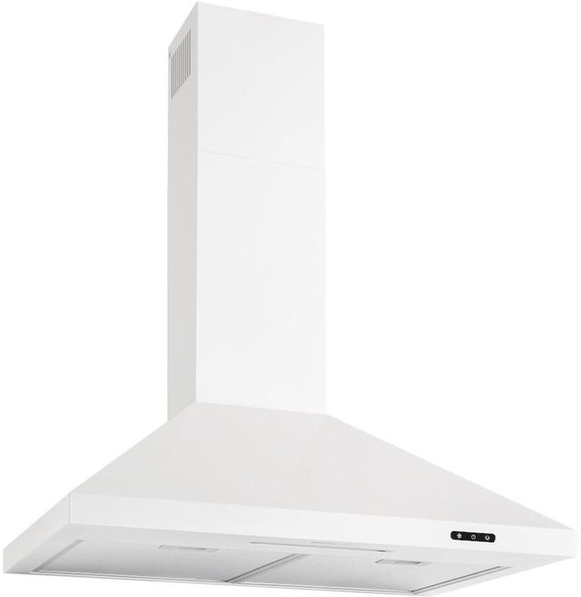 Broan® Elite EW48 Series 30" White Wall Mount Chimney Range Hood-0