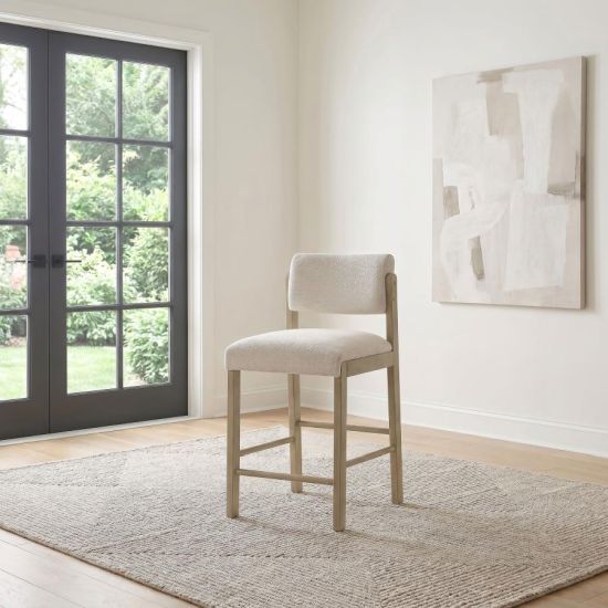 Coaster® Kehoe 2-Piece Cream/Natural Oak Counter Stool Set-1