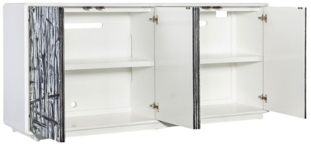 Hooker® Furniture Melange Graffitio Beige/Creams/White Credenza-4
