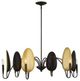 Uttermost® Warwick Matte Black/Matte Gold 6-Light Chandelier-0
