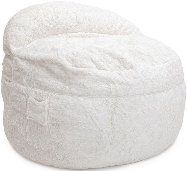 CordaRoy's® NEST Ecru Faux Fur Queen Chair