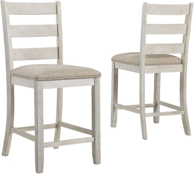 Signature Design by Ashley® Skempton White/Light Brown 41" Counter Stool-4