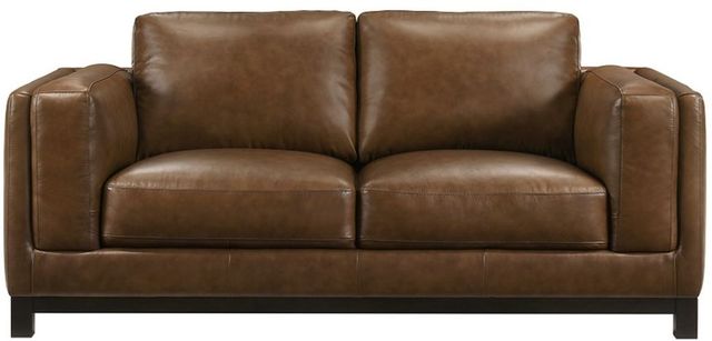 New Classic® Home Furnishings Sayer Leather Brown Loveseat-2