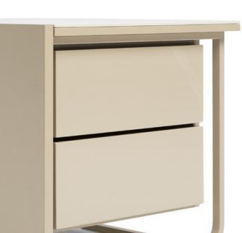 Natuzzi Editions Como Beige Gray Left Bedside Table-1