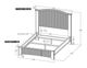 International Furniture Direct Ridge Light Gray-Ivory Queen Platform Bed Footboard with Rails-4