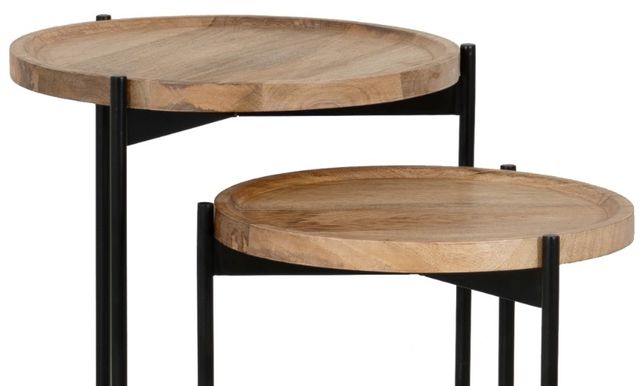 Powell® Eggleston Black/Natural Nesting Tables-1