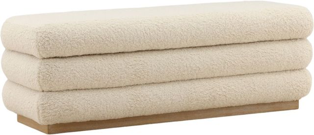 Dovetail Furniture Aura Cream Storage Bench-0