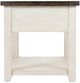Jofran Inc. Madison County Barnwood End Table with Vintage White Base-4