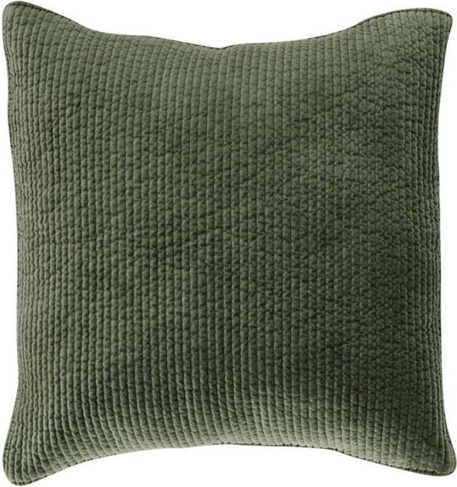HiEnd Accents Stonewashed Fern Green Cotton Euro Sham-0