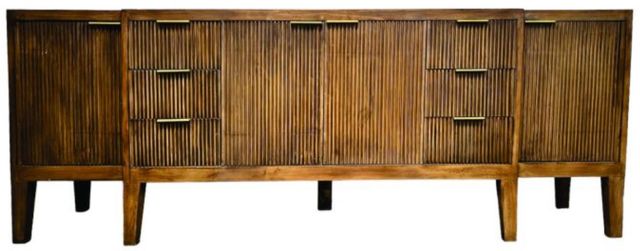 Million Dollar Rustic Sugar Brown Breakfront Console-0